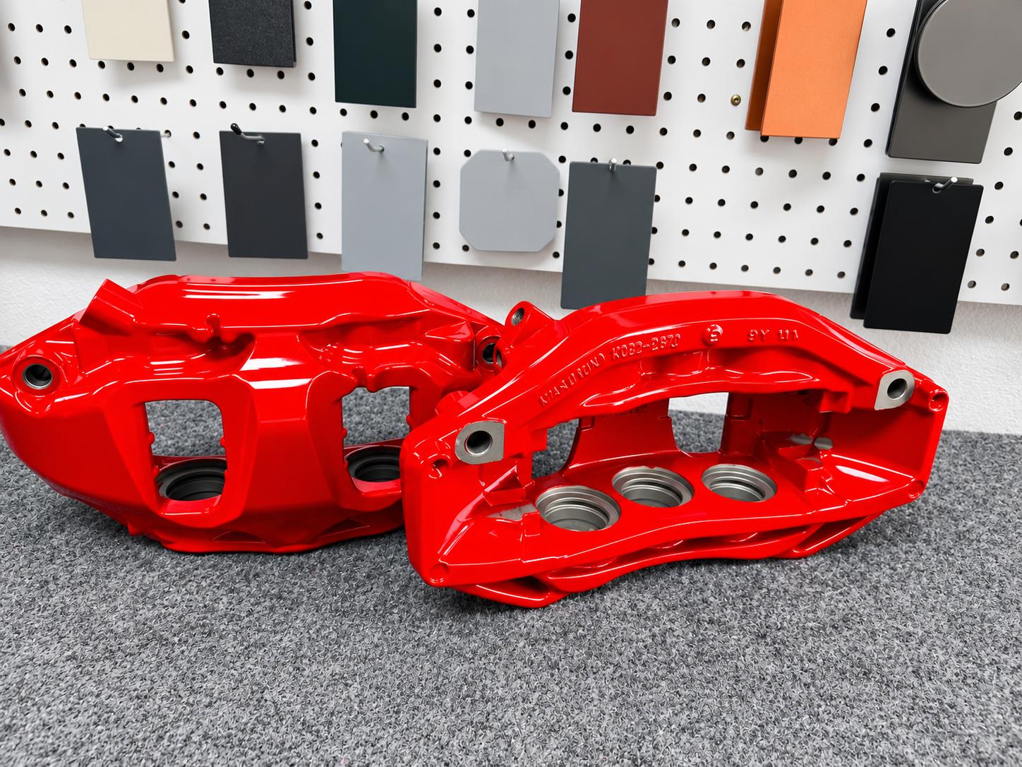 Automotive calipers powder coated