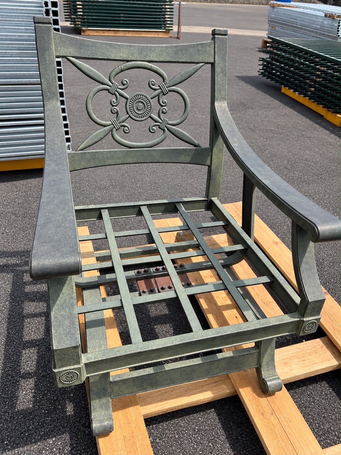 Before and after patio furniture powder coating before