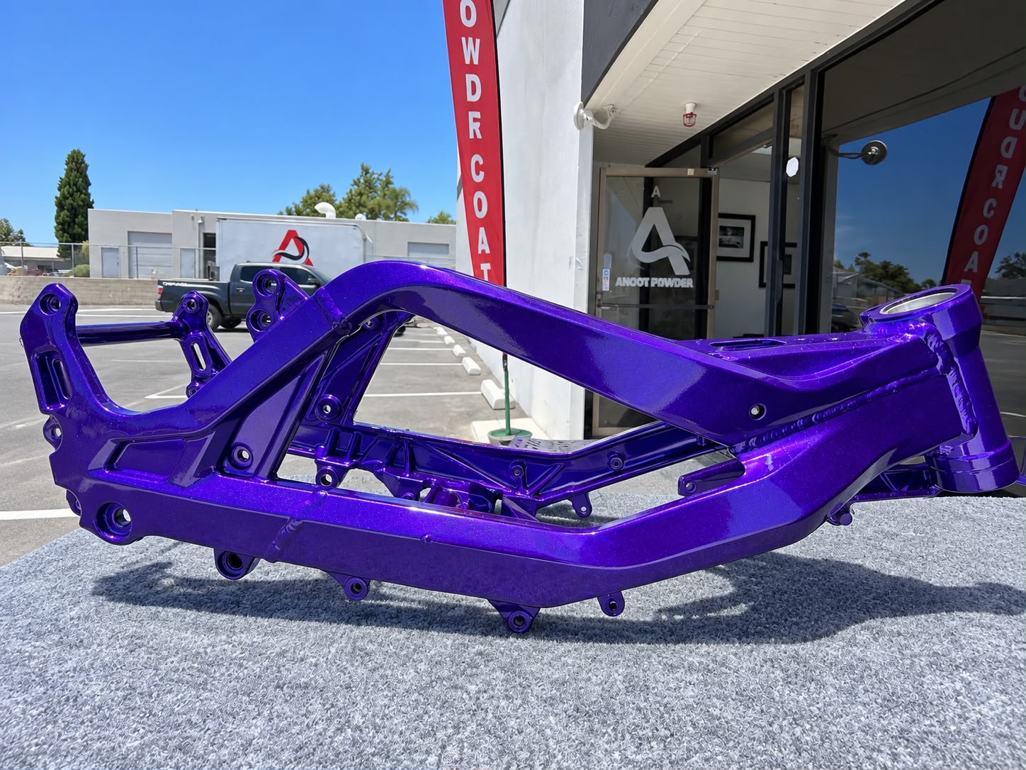 Bike frame automotive powder coating