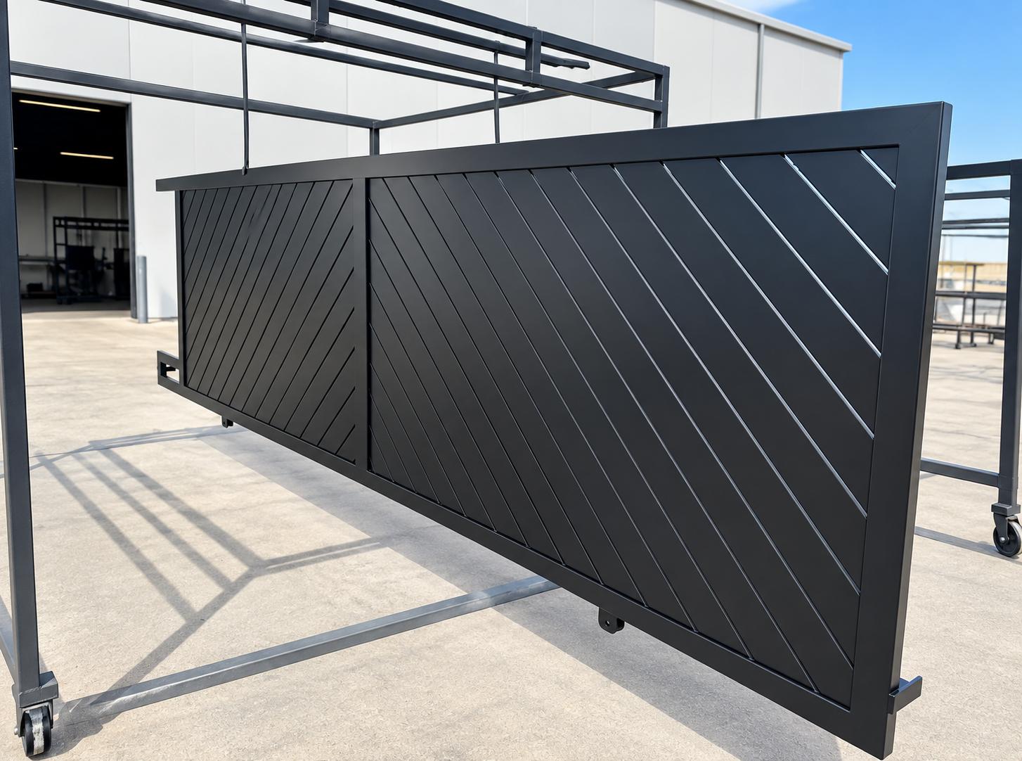 Commercial powder coating gate