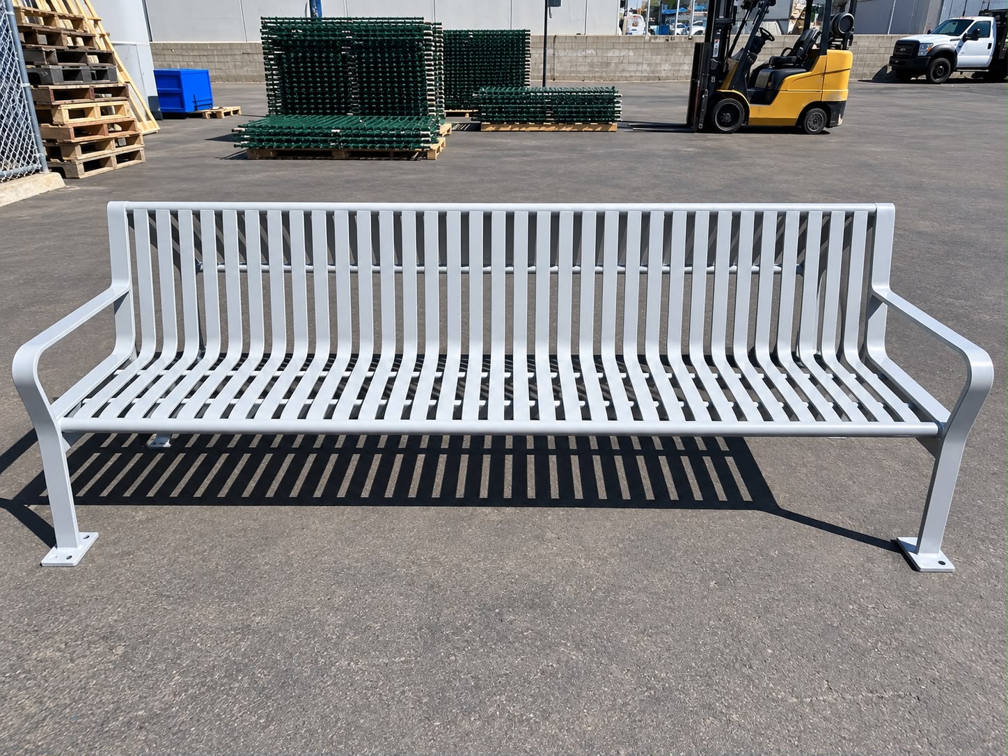 Powder coated city benches finished for a municipal project